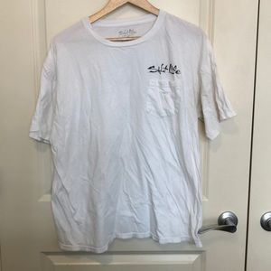 Salt Life White Short Sleeve Graphic Pocket Tee